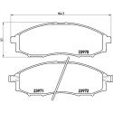 Set di 4 pastiglie freno BREMBO P 56 049