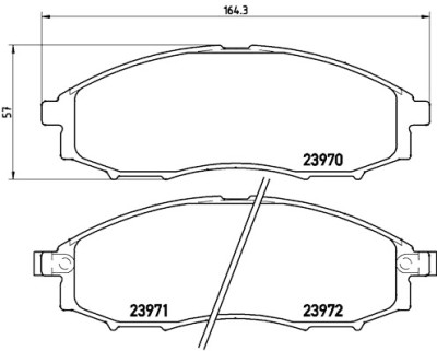 Set di 4 pastiglie freno BREMBO P 56 049