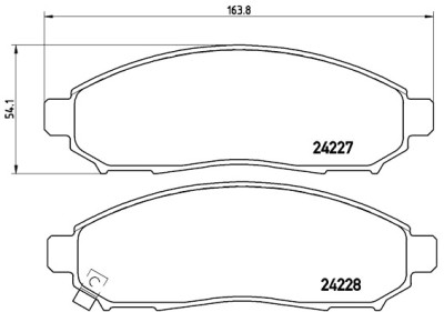 Set di 4 pastiglie freno BREMBO P 56 059