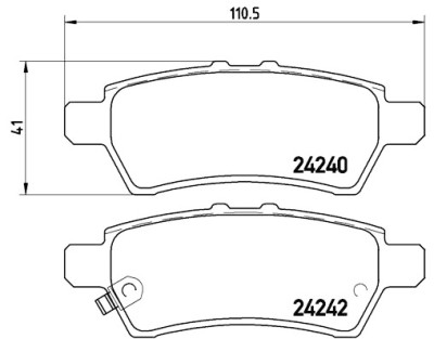 Set di 4 pastiglie freno BREMBO P 56 060