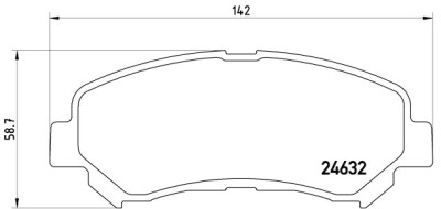 Set di 4 pastiglie freno BREMBO P 56 062