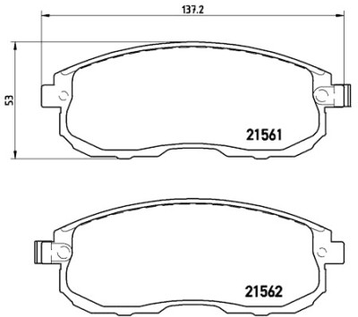 Set di 4 pastiglie freno BREMBO P 56 065