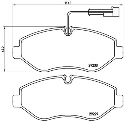 Set di 4 pastiglie freno BREMBO P 56 066