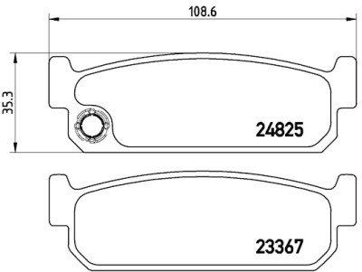 Set di 4 pastiglie freno BREMBO P 56 067