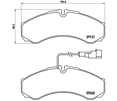 Set di 4 pastiglie freno BREMBO P 56 069