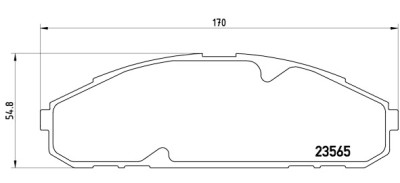 Set di 4 pastiglie freno BREMBO P 56 072