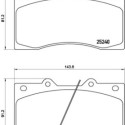 Set di 4 pastiglie freno BREMBO P 56 081