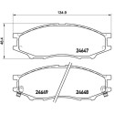 Set di 4 pastiglie freno BREMBO P 56 083