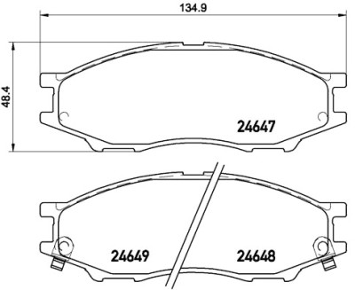 Set di 4 pastiglie freno BREMBO P 56 083