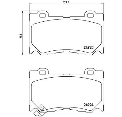 Set di 4 pastiglie freno BREMBO P 56 084