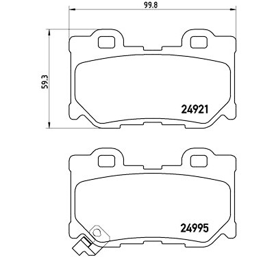 Set di 4 pastiglie freno BREMBO P 56 085