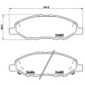 Set di 4 pastiglie freno BREMBO P 56 088