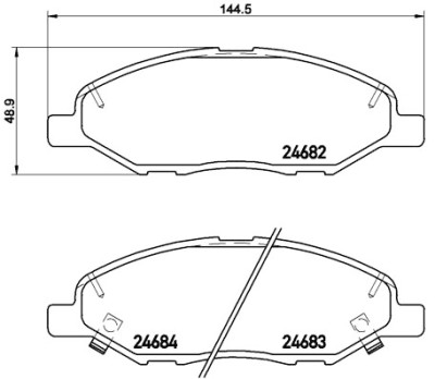 Set di 4 pastiglie freno BREMBO P 56 088
