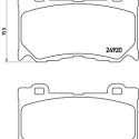 Set di 4 pastiglie freno BREMBO P 56 089