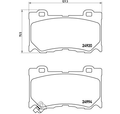 Set di 4 pastiglie freno BREMBO P 56 089
