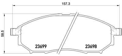 Set di 4 pastiglie freno BREMBO P 56 094