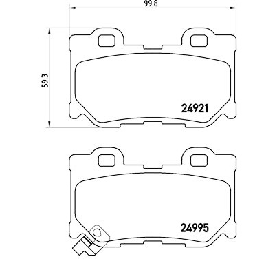 Set di 4 pastiglie freno BREMBO P 56 095