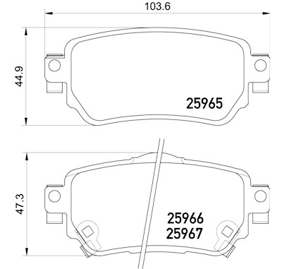 Set di 4 pastiglie freno BREMBO P 56 098