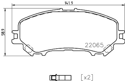 Set di 4 pastiglie freno BREMBO P 56 099