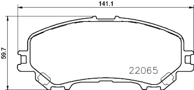 Set di 4 pastiglie freno BREMBO P 56 100