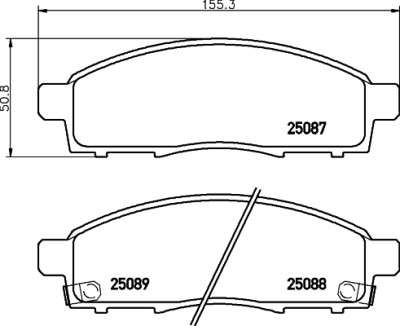 Set di 4 pastiglie freno BREMBO P 56 102
