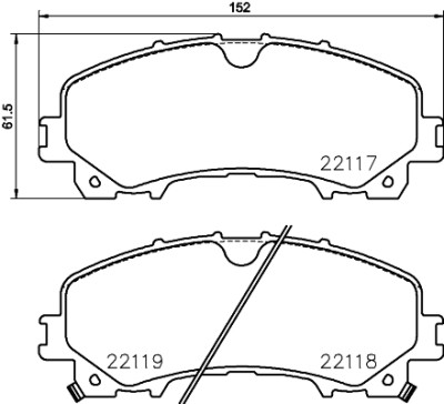 Set di 4 pastiglie freno BREMBO P 56 106