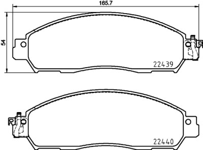 Set di 4 pastiglie freno BREMBO P 56 118
