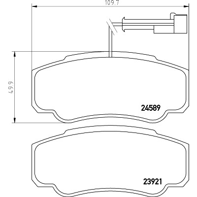 Set di 4 pastiglie freno BREMBO P 56 122