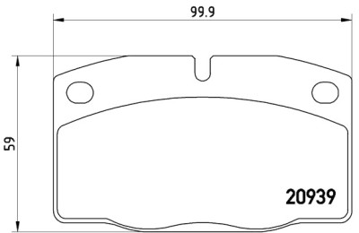 Set di 4 pastiglie freno BREMBO P 59 005