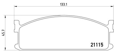 Set di 4 pastiglie freno BREMBO P 59 008