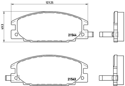 Set di 4 pastiglie freno BREMBO P 59 015