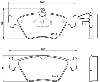 Set di 4 pastiglie freno BREMBO P 59 019