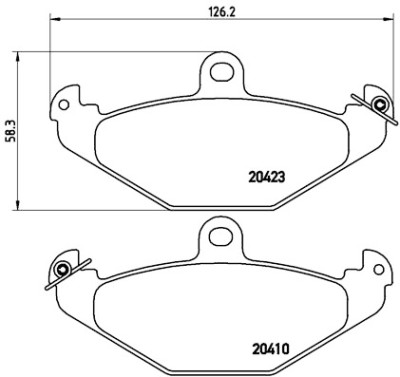 Set di 4 pastiglie freno BREMBO P 59 026