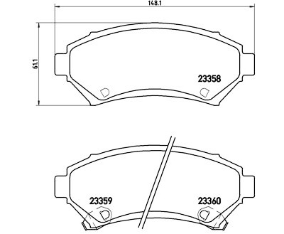 Set di 4 pastiglie freno BREMBO P 59 028