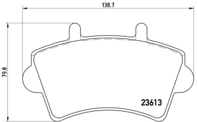 Set di 4 pastiglie freno BREMBO P 59 039