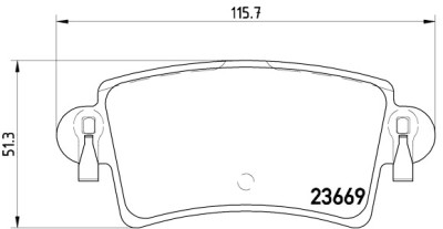 Set di 4 pastiglie freno BREMBO P 59 040