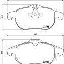 Set di 4 pastiglie freno con lato di montaggio BREMBO P 59 043