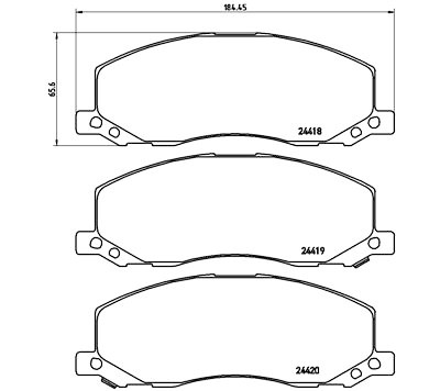 Set di 4 pastiglie freno BREMBO P 59 058