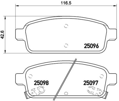 Set di 4 pastiglie freno BREMBO P 59 080