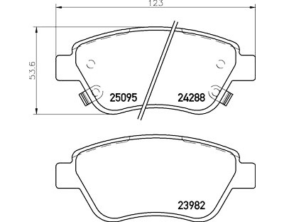 Set di 4 pastiglie freno BREMBO P 59 081