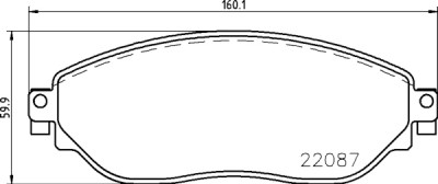 Set di 4 pastiglie freno BREMBO P 59 082