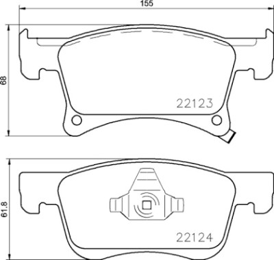 Set di 4 pastiglie freno BREMBO P 59 083