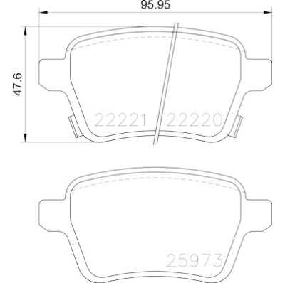 Set di 4 pastiglie freno BREMBO P 59 086