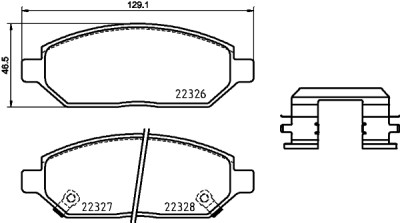 Set di 4 pastiglie freno BREMBO P 59 088