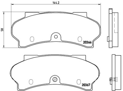 Set di 4 pastiglie freno BREMBO P 61 011