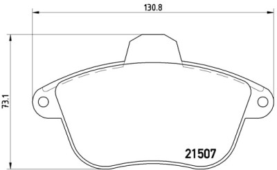 Set di 4 pastiglie freno BREMBO P 61 048