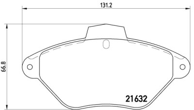 Set di 4 pastiglie freno BREMBO P 61 053
