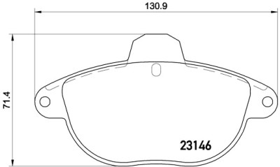 Set di 4 pastiglie freno BREMBO P 61 055