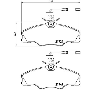 Set di 4 pastiglie freno BREMBO P 61 056