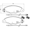 Set di 4 pastiglie freno BREMBO P 61 061